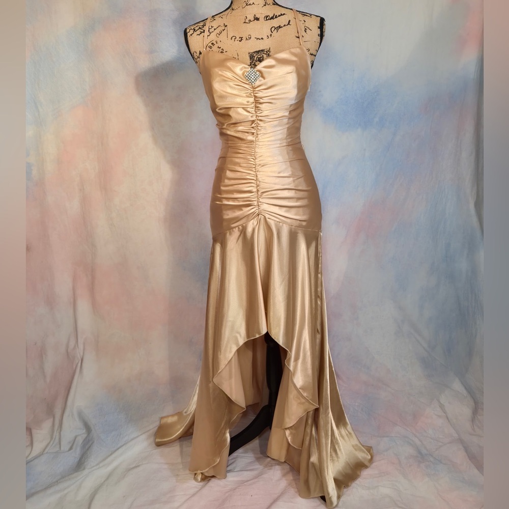 Y2K Jessica McClintock high low back less fairy dress Size Small